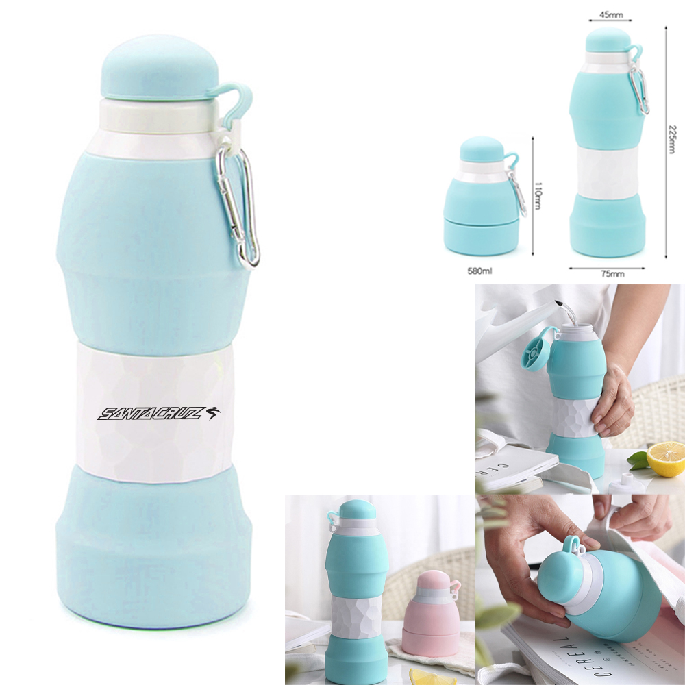 Silicone Foldable Water Bottle - 20 Oz. WB0777