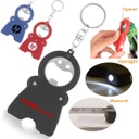 Smile Keychain Bottle Opener, Flashlight And Tape Measure. UB2540