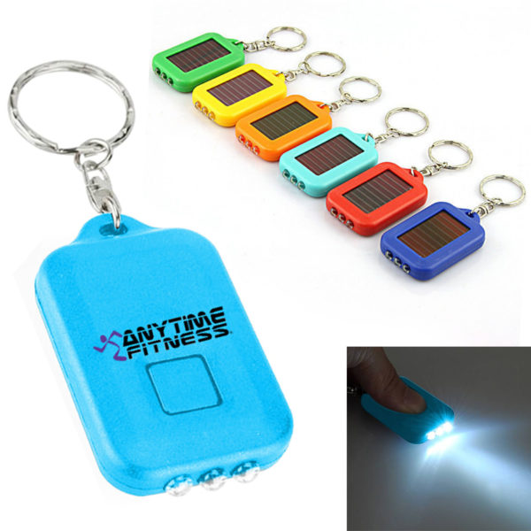 Solar LED Flashlight Keychain. SF3455