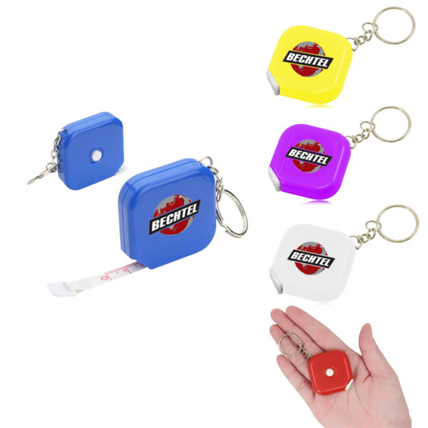 Tape Measure Keychain With Press Release. TM2143