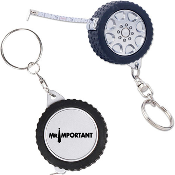 Tire Shape Measuring Tape Key Holder. TM3181