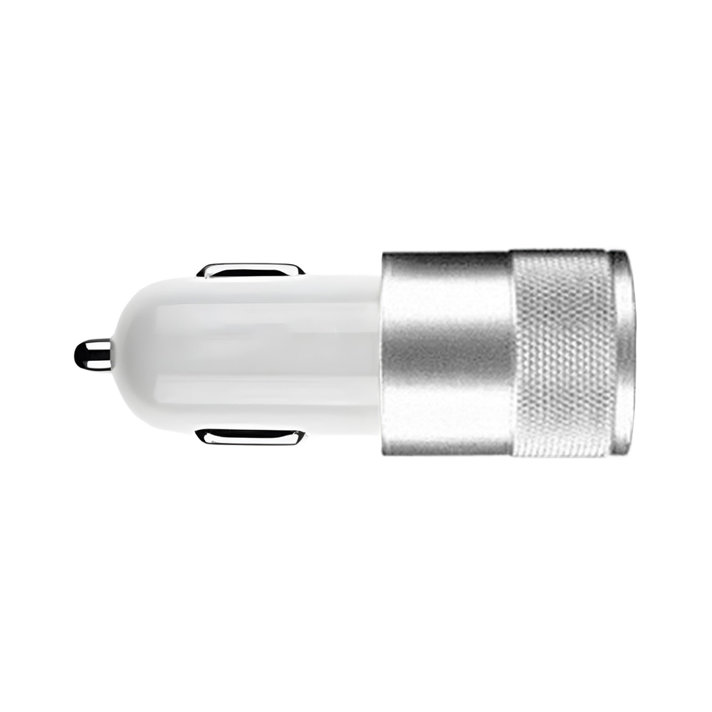 Universal Aluminum Dual USB Port Car Charger - Powerful 2.1A. USB1241