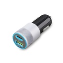 Universal Aluminum Dual USB Port Car Charger -1A. USB1111