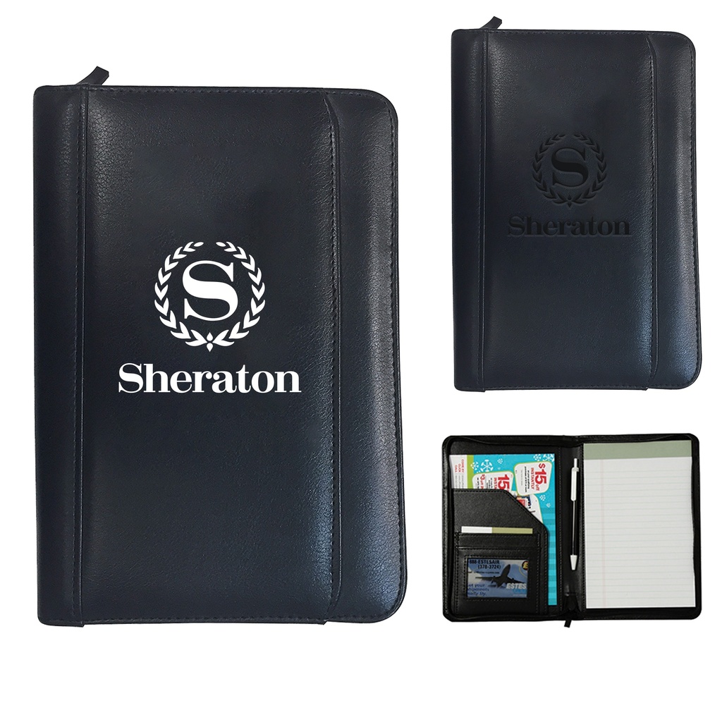 Conference Leatherette Padfolio with Zipper Closure. PWB85771