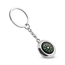 Gear Round Compass Metal Keychain. KC9305