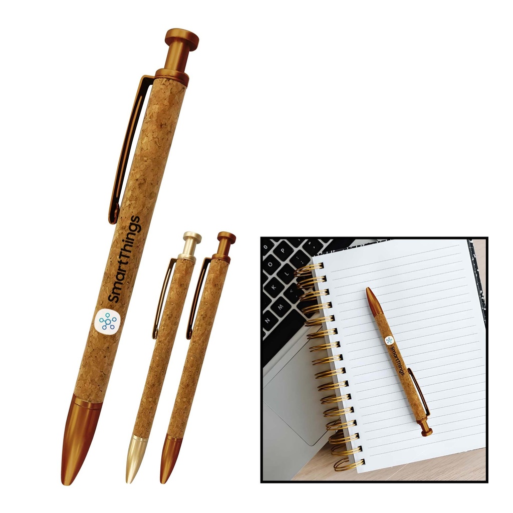 Geneva™ Geoffrey Golden Leatherette Cork Pen. SP6349