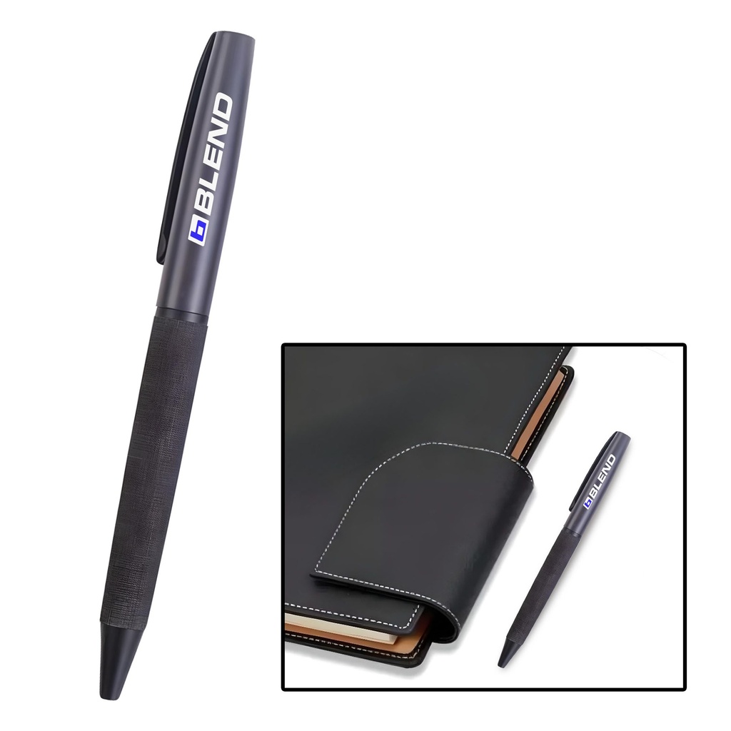 Geneva™ Qingzhao Leatherette Grip Pen - Optional Gift Box. SP1567