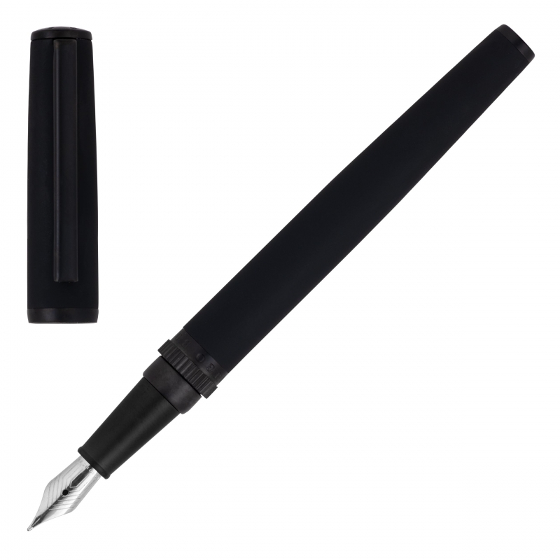 Hugo Boss Fountain pen Gear Matrix Black (Dual Branding)