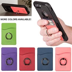 Luxury 2-In-1 Smartphone Leatherette Wallet With Ring Grip Stand. PH7237