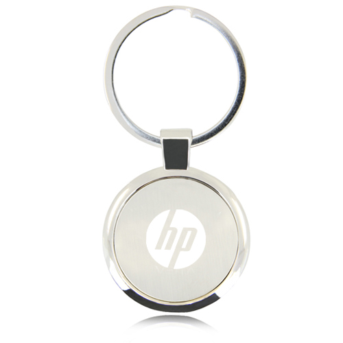 Luxury Round Polished Metal Keyholder. KC5055