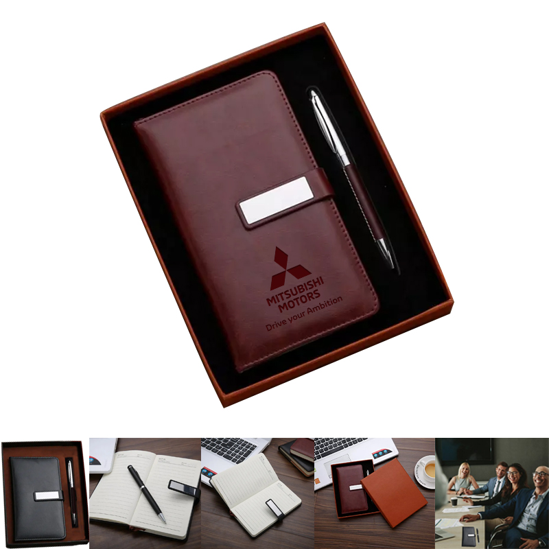 Penote - Luxury Leatherette A6 Notebook and Pen Gift Set. GS7678