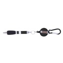 Retractable Soft Grip Metal Pen With Carabiner. RP1132