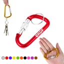 Screw Lock D Hung Carabiner Keyring. CK3955