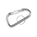 Screw Lock D Hung Carabiner Keyring. CK3955