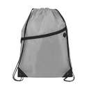 Sports Drawstring Backpack W/ Front Zipper And Ear Buds Port. SB2092