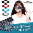 Sprinters Customized Reusable Mask W/ Transparent Window. CV8580