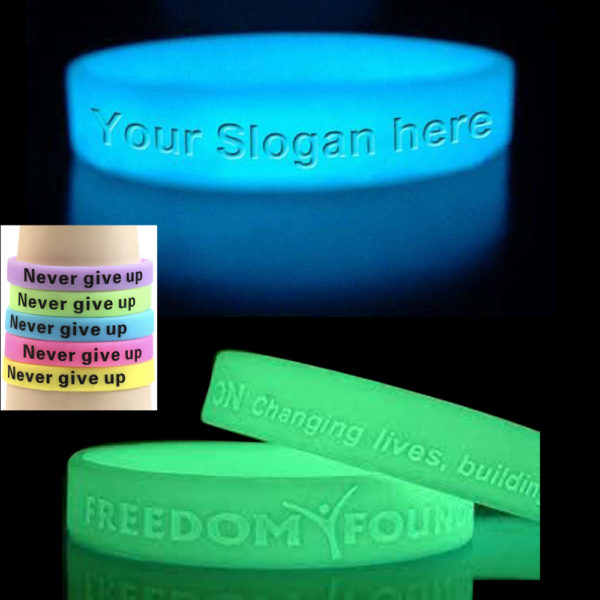 Sprinters Glow In The Dark Silicone Bracelet. SB6196