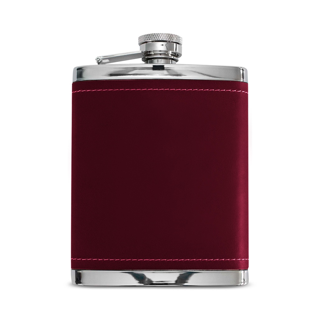 Walters Leather Premium Stainless Steel Hip Flask - 6 Oz. LF6996