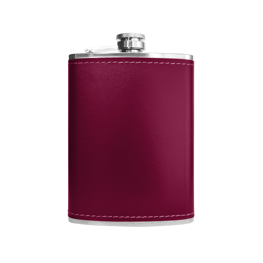 Walters Leather Premium Stainless Steel Hip Flask - 8 Oz. LF6998