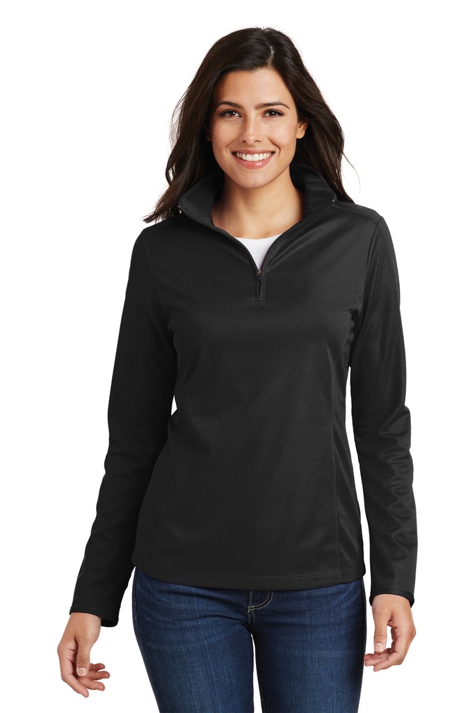 Port Authority Ladies Pinpoint Mesh 1/2-Zip . L806