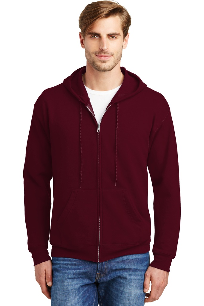 Hanes - EcoSmart Full-Zip Hooded Sweatshirt. P180