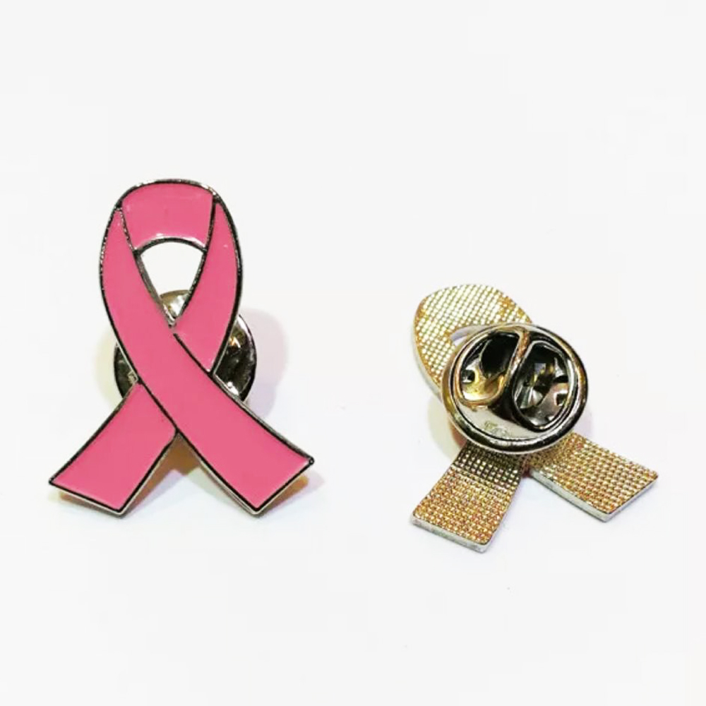 Breast Cancer Awareness Ribbon Metal Lapel Pin. BCA728