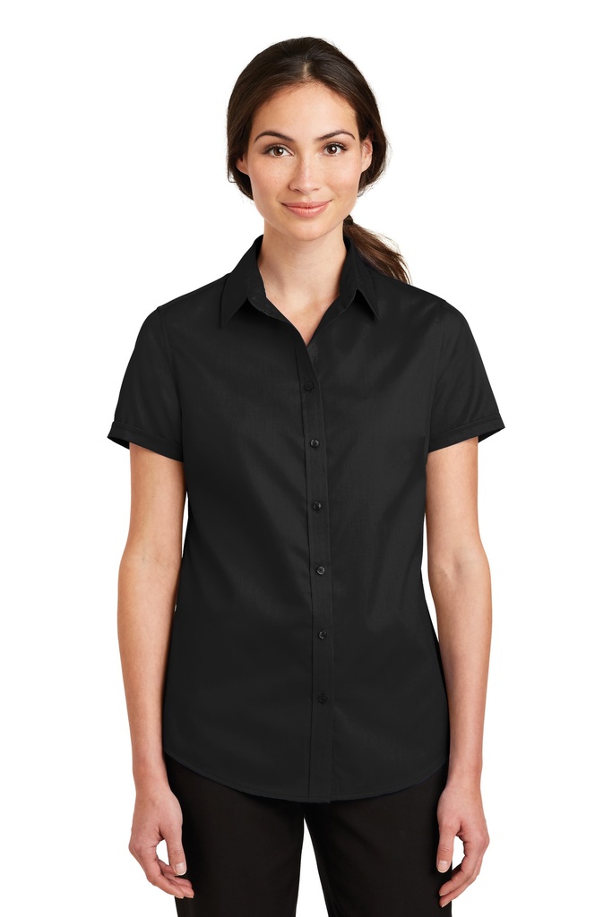 Port Authority Ladies Short Sleeve SuperPro Twill Shirt. L664