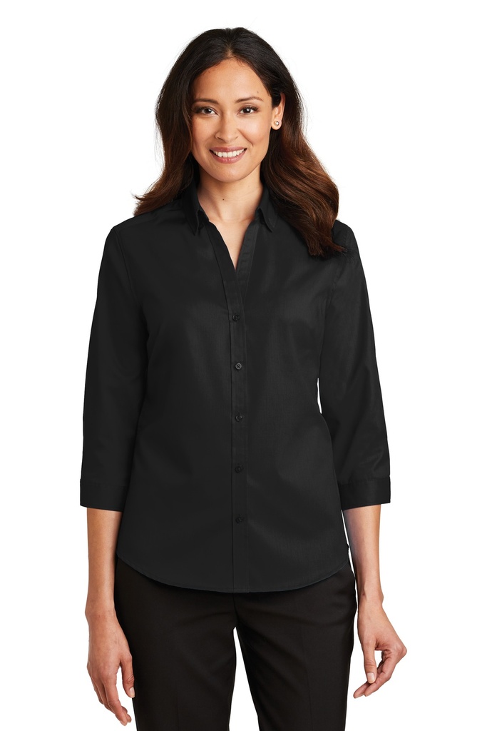 Port Authority Ladies 3/4-Sleeve SuperPro Twill Shirt. L665