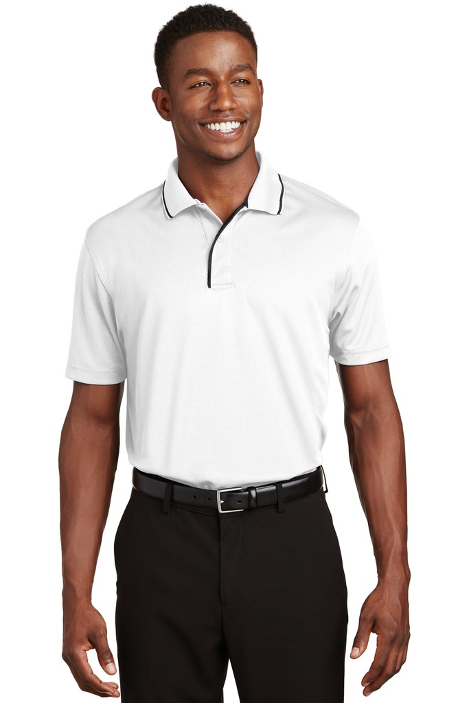 Sport-Tek Dri-Mesh Polo with Tipped Collar and Piping. K467