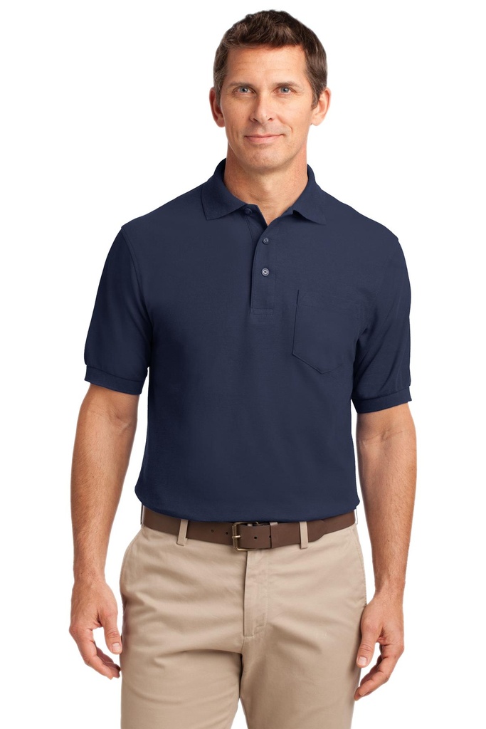 Port Authority Silk Touch Polo with Pocket. K500P