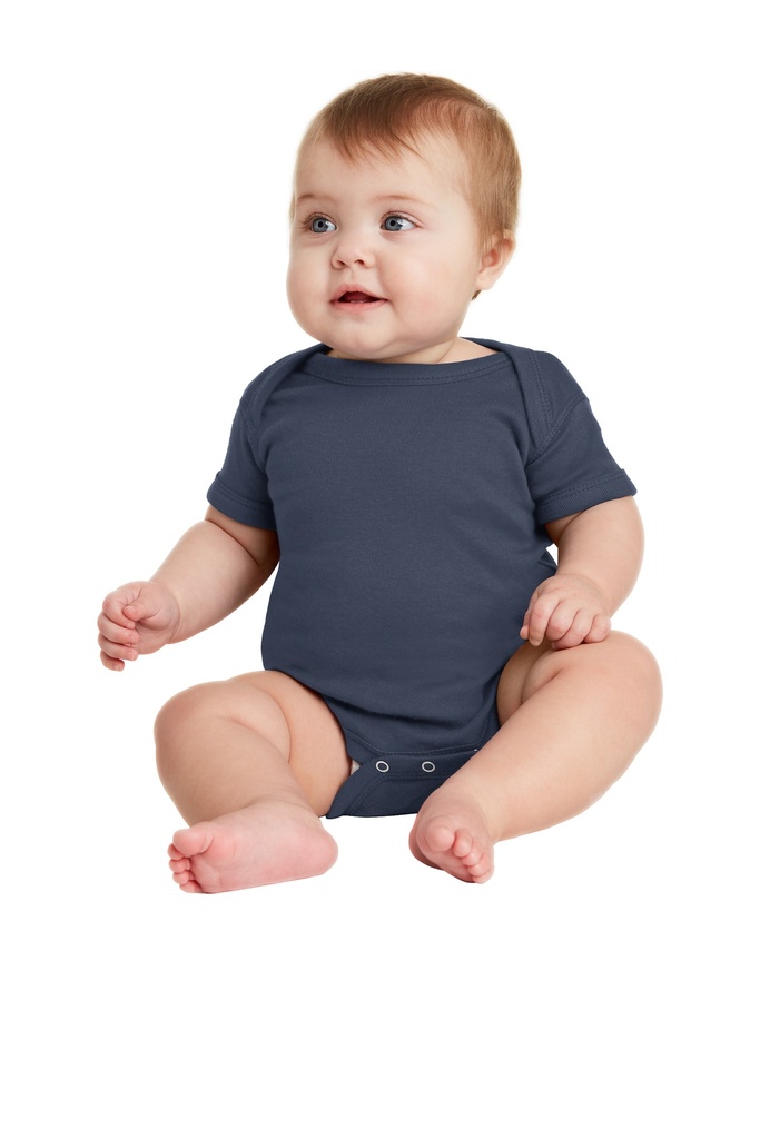 Rabbit Skins Infant Short Sleeve Baby Rib Bodysuit. RS4400