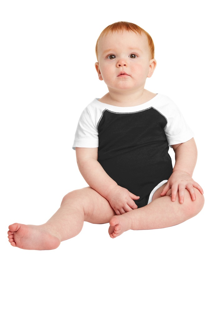 Rabbit Skins Infant Baseball Fine Jersey Bodysuit. RS4430