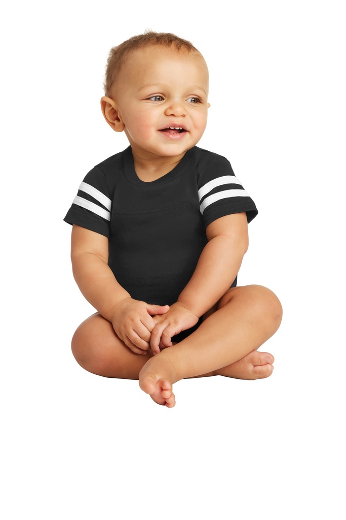 Rabbit Skins Infant Football Fine Jersey Bodysuit. RS4437