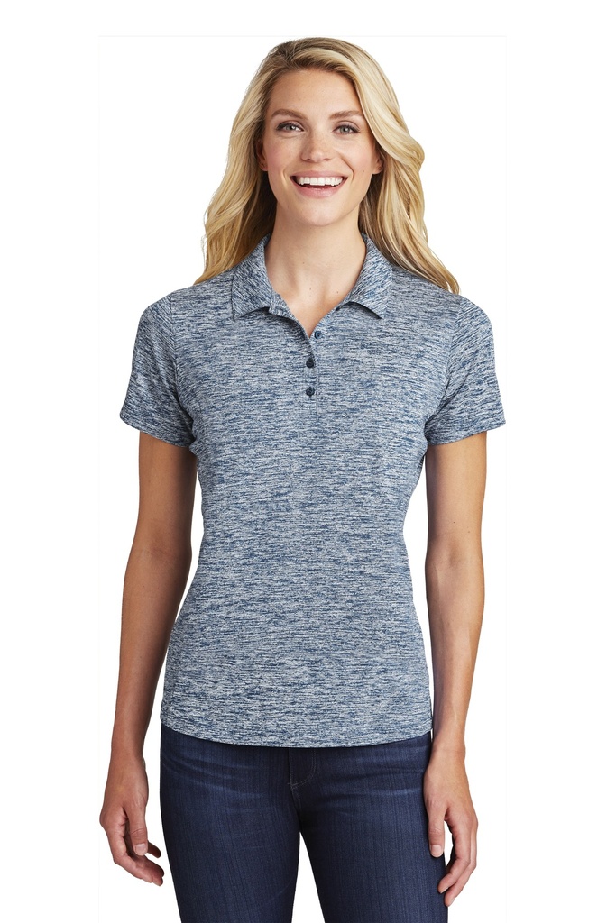 Sport-Tek Ladies PosiCharge Electric Heather Polo. LST590