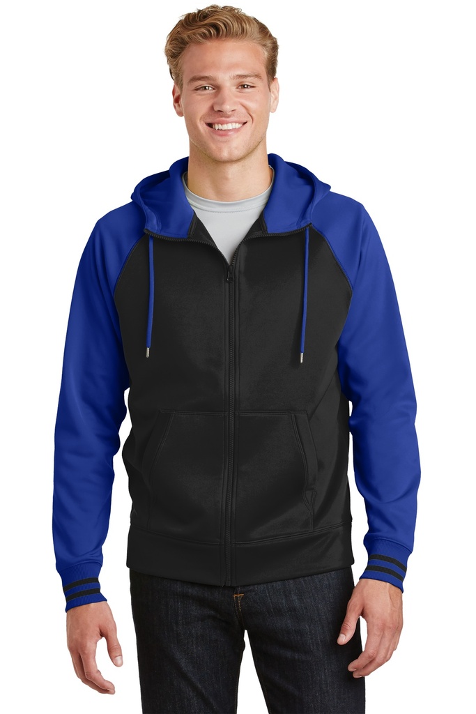 Sport-Tek Sport-Wick Varsity Fleece Full-Zip Hooded Jacket. ST236