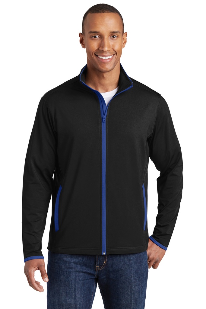 Sport-Tek Sport-Wick Stretch Contrast Full-Zip Jacket. ST853