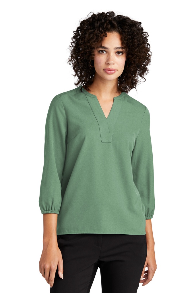 MERCER+METTLE Women's Stretch Crepe 3/4-Sleeve Blouse MM2011