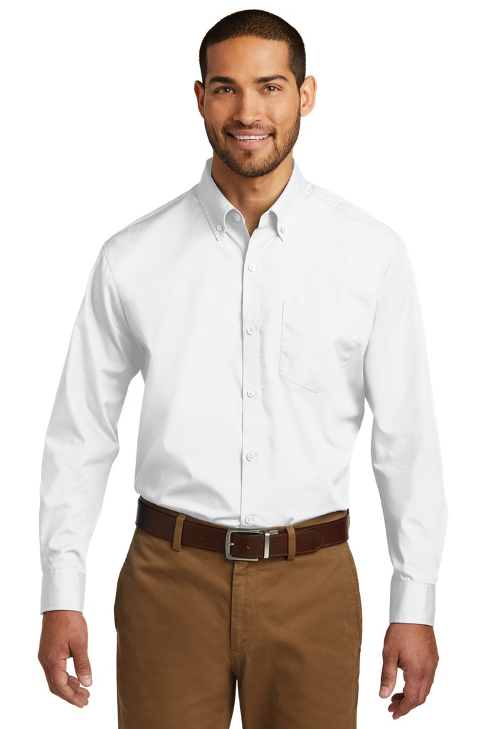 Port Authority Tall Long Sleeve Carefree Poplin Shirt. TW100