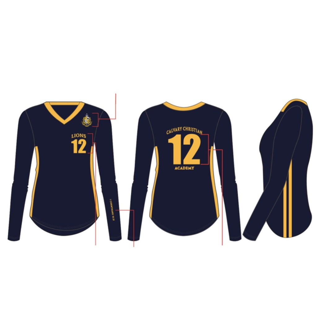 Women Long Sleeve Volleyball Jersey. UH3784