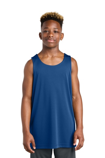 [2451221] Sport-Tek Youth PosiCharge Competitor Rev Tank YST551 (TRy/White, XS)