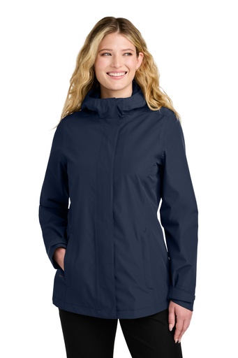 Port Authority Women's C-FREE Rain Jacket L714 (TrueNavy, XS)