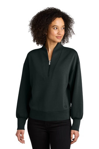 [2448351] OGIO Women's Transcend 1/4-Zip LOG861 (Blacktop, XS)