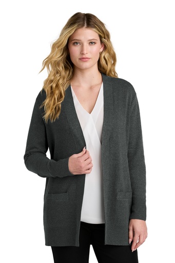 [2486501] Port Authority Women's Easy Care Open-Front Cardigan Sweater LSW2890 (CharcoalHt, XS)