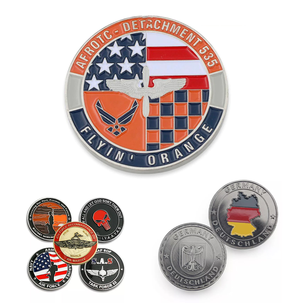 Customized Soft Enamel Iron Coins - 1-3/4" Double Sided. PWB17945