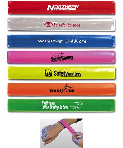 [UB1460] Reflective Safety Slap Wristband. UB1460