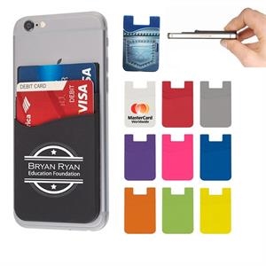 [AW8254] Silicone Cell Phone Sticky Wallet. AW8254