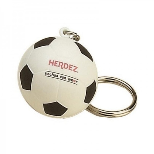 [1482575_SB4742] Soccer Stress Ball Key Chain. SB4742