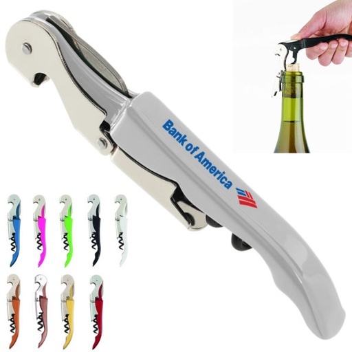 [WO8834] Classic Stainless Steel And ABS Corkscrew Wine Bottle Opener. WO8834