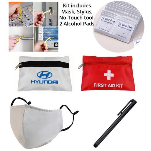 [CV3785] Back To Work Kit - Cotton Mask W/ Fliter, Stylus, No-Touch Tool, 2 Alcohol Pads. CV3785