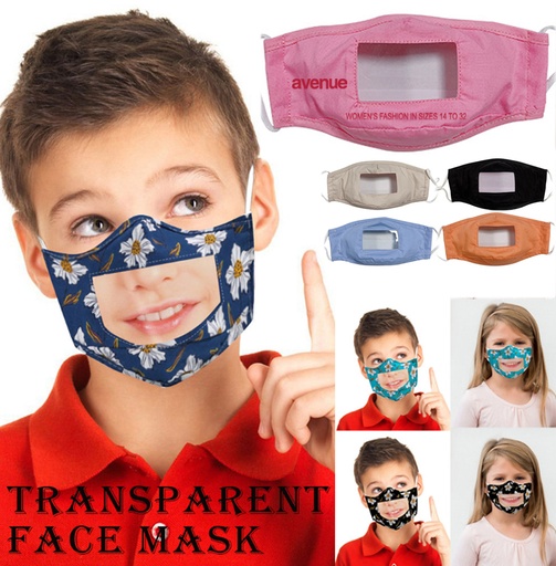 [CV8535] Sprinters Customized Reusable Mask W/ Transparent Window - Youth Size. CV8535